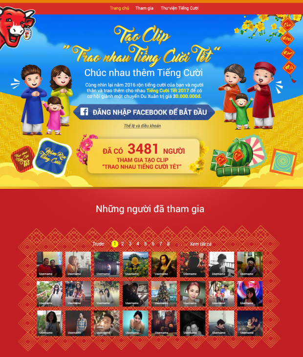 microsite for TET activation - Trao Tiếng Cười Tết - Featured Image